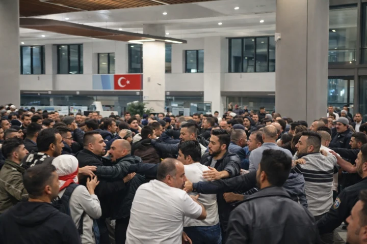 Umre Yolunda Skandal! Havalimanında Bir Anda Yumruklar Konuştu