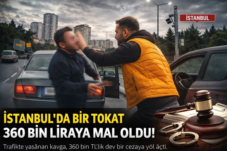 İstanbul’da Yol Kavgası Pahalıya Patladı: Bir Tokat 360 Bin Liraya Mal Oldu